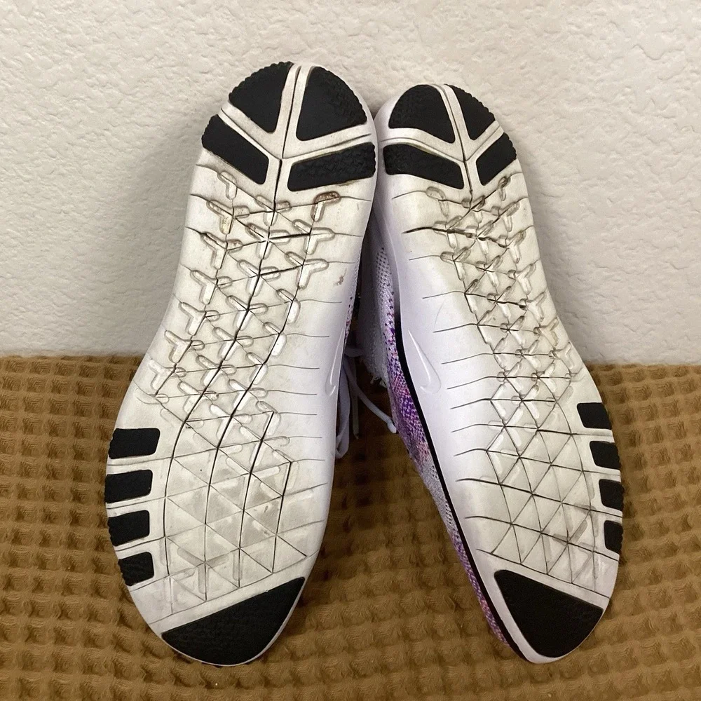 Nike Free Flyknit 2 Womens Sz 9 880630-500 Focus Purple Lace-Up Training Shoes
